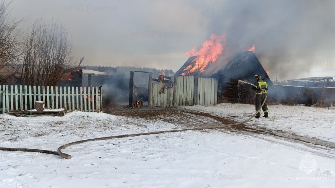 Пожар в Аларском районе